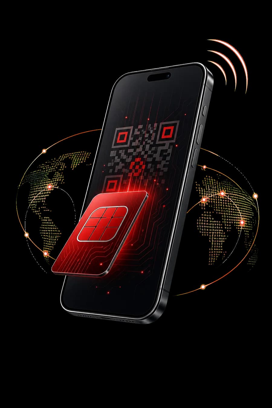 Telefon me kartë dixhitale eSIM dhe lidhje globale